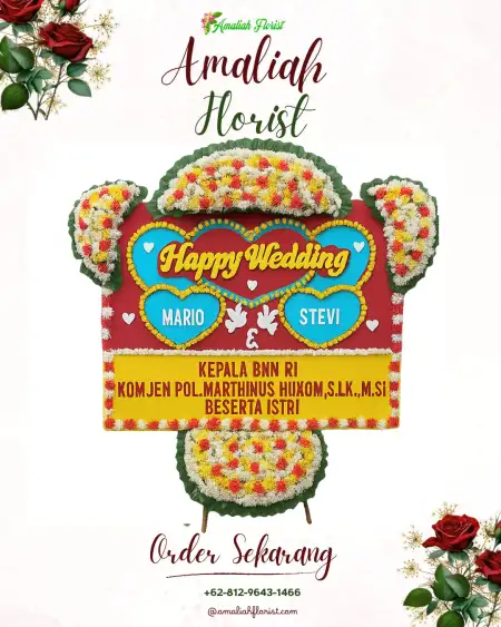 Papan Bunga Pernikahan Air Kandis